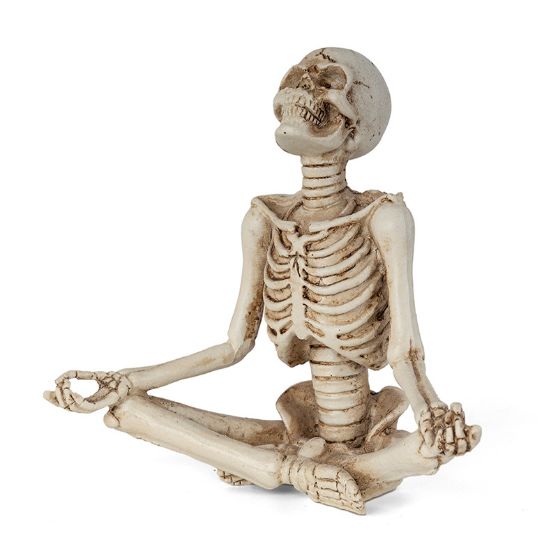 Skull Yoga, Skull Figurine, Skull Resin, Seated Yoga, White Bone Meditation, Skull Skeleton, Death Aesthetics Skull Yoga, Skull Figurine, Skull Resin, Seated Yoga, White Bone Meditation, Skull Skeleton, Death Aesthetics