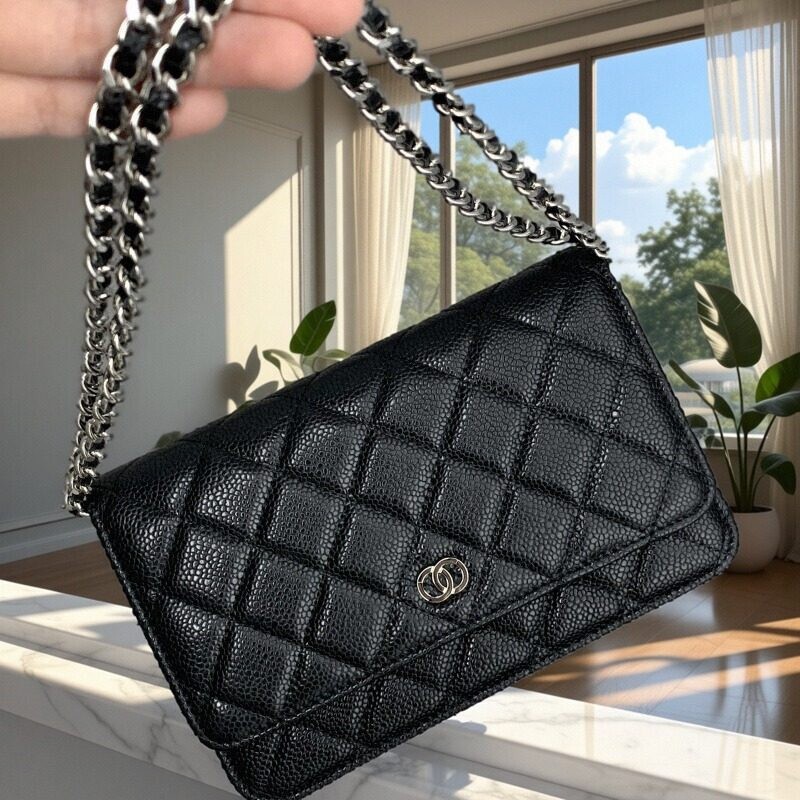 Italian Small Luxury Style Woc Classic Fortune Bag High-Quality First-Layer Cowhide Leather Shoulder Crossbody Chain Bag