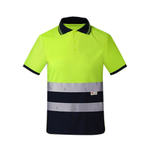 SFVest reflective quick-drying T-shirt 3M anti-UV summer advertising work clothes breathable short-sleeved POLO shirt for men and women