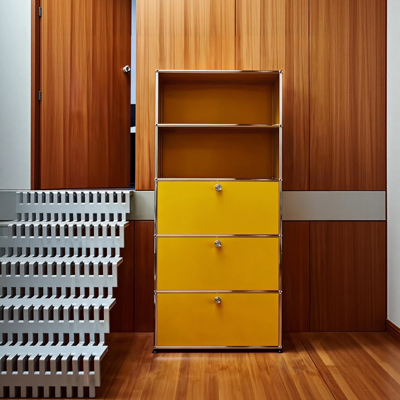 Authentic Swiss Imported Kabasausm Mid-Century Style Storage Cabinet Living Room Modular Bookcase Storage Chest of Drawers