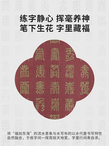 Liupintang Baishou Изображение кисть для каллиграфии ткань для каллиграфии вода специальная тетрадь с водой практика каллиграфии имитация парчи рисовая бумага утолщенная быстросохнущая ткань набор промытой ткани пятое сокровище исследования для начинающих