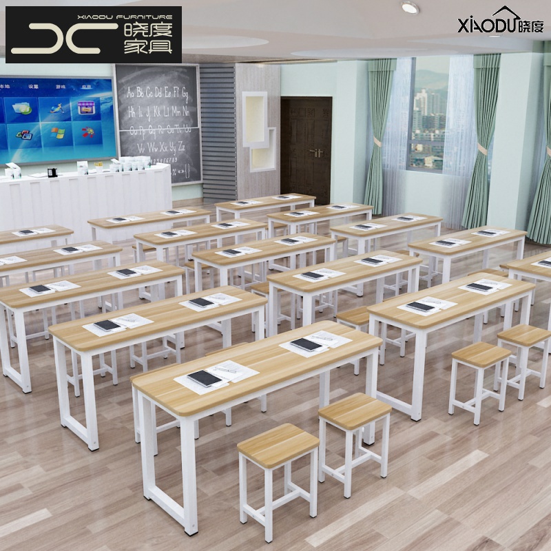 Training table factory direct sales Long table Single double desk chair Primary and secondary school cram school tutoring training course desk