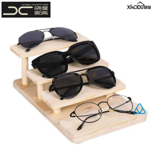 Деревянные солнцезащитные очки, высококлассный стенд