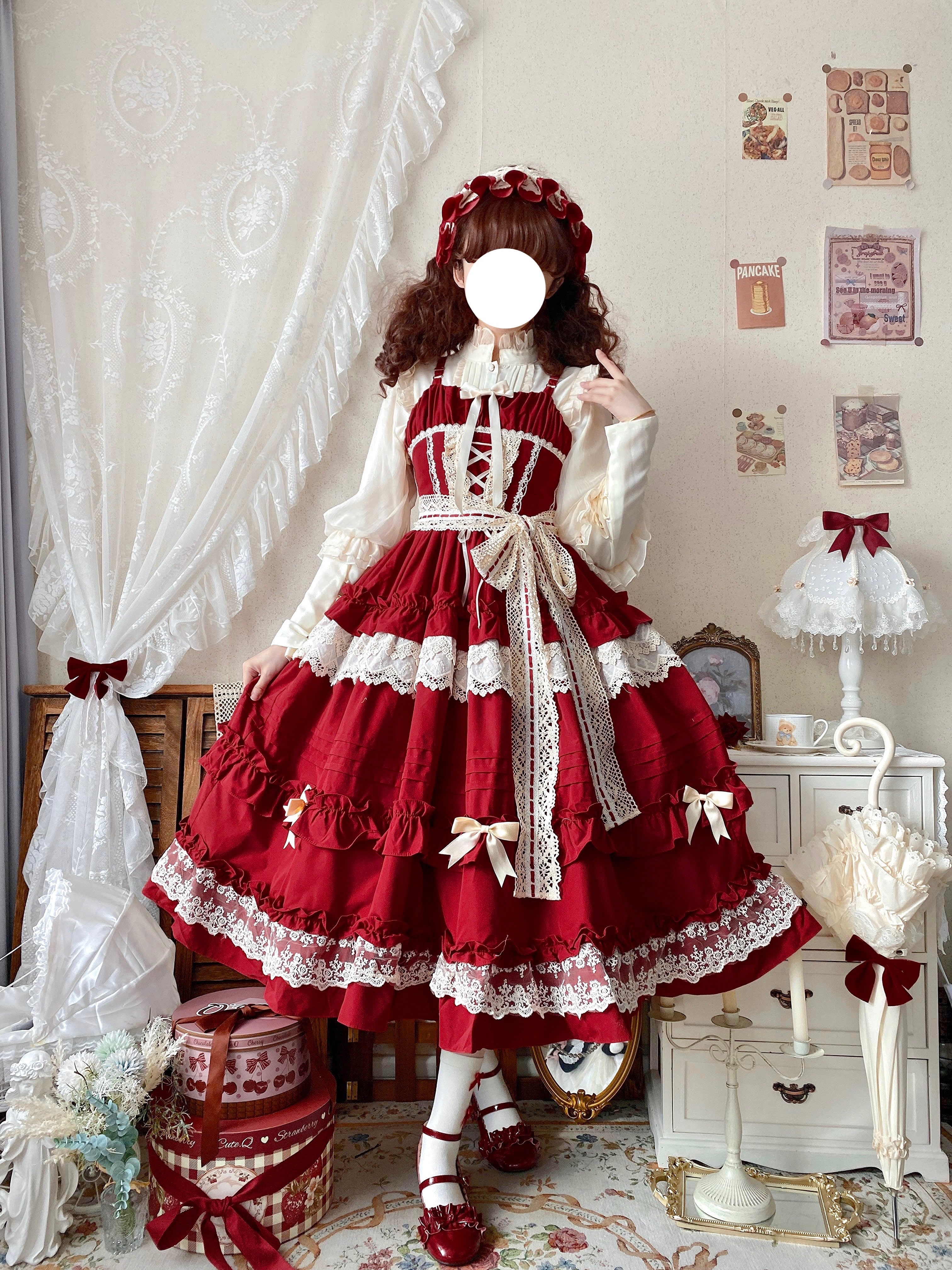 lillian】summer elegance lolita suspender jsk dress review