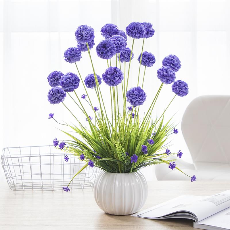 Bedroom plastic fake flower refrigerator decoration rubber flower living room small decoration decoration simulation green plant potted dry bouquet