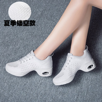 White dance shoes new mesh breathable sailor dance shoes jazz shoes soft-soled mid-heel square dance shoes dance exercise shoes