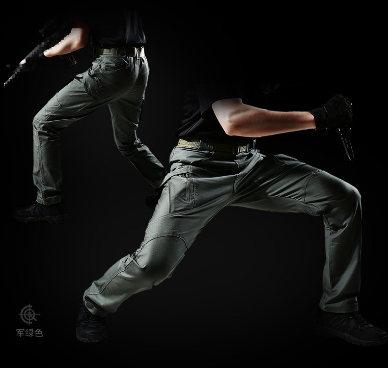 Cqb quân đội fan trang phục IX9 đào tạo sĩ quan điều hành quần mùa xuân và mùa thu mẫu quần yếm thun mặc quần chiến thuật nam - Những người đam mê quân sự hàng may mặc / sản phẩm quạt quân đội khăn rằn ri