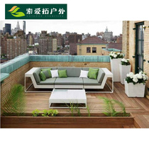 DEDON ZOFA outdoor sofa Creative villa Courtyard Outdoor Terrace Waterproof sunscreen Rattan Sofa Combination