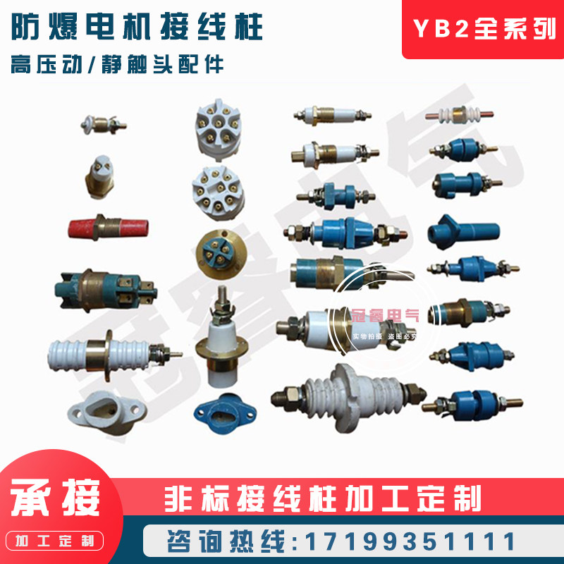 BY2m5M6M8M10M12M16 pure brass screw lever explosion-proof motor stud ceramic insulation sealing accessories