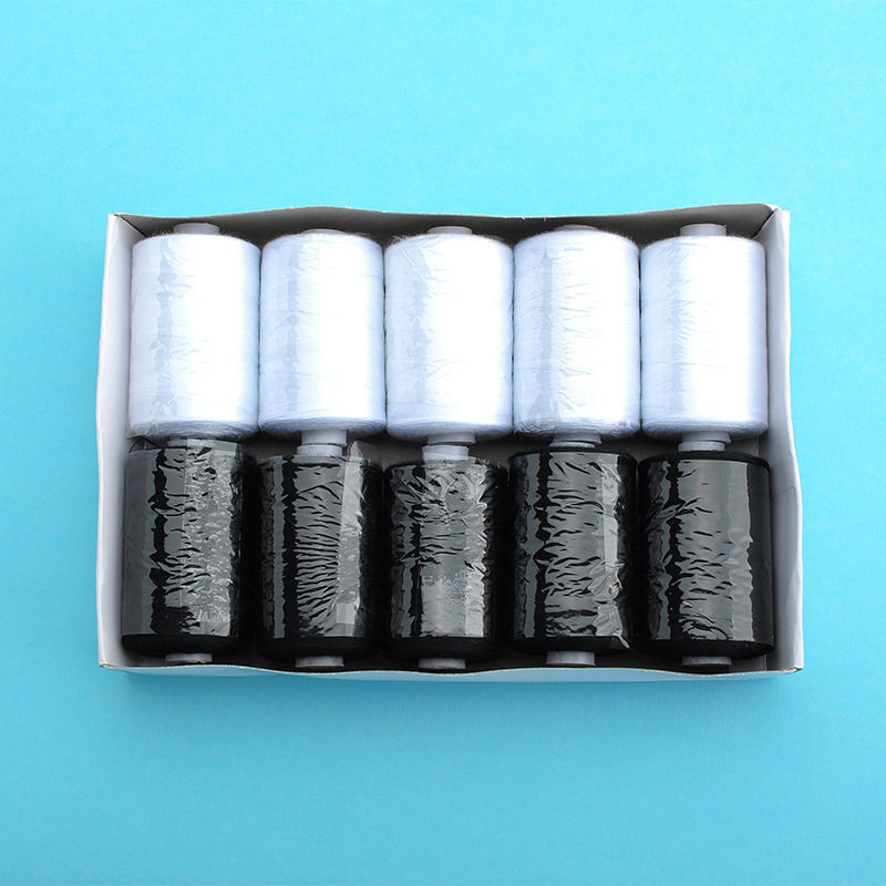 Нитки 家用402缝纫线 手缝线 多彩色系10色套装1000码 diy彩线 冷暖色调 Alcoa