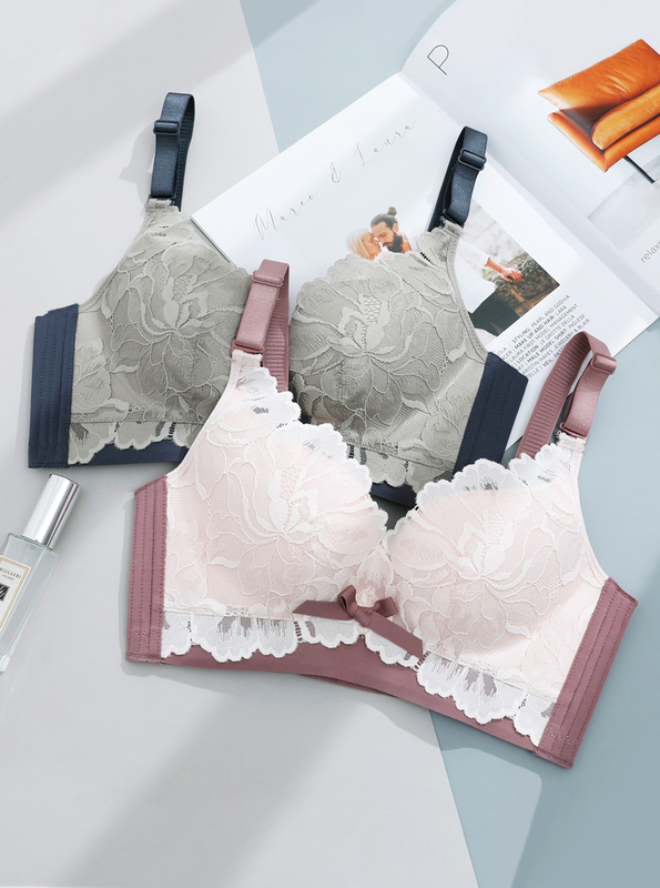 Authentic Happy Fox Lingerie Small Bust Push-Up Wireless Sexy Side Support Bra Latex Official Flagship Store