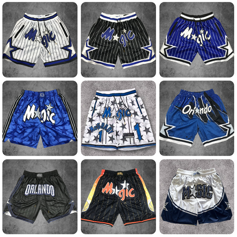 Magic Team Striped Pocket Shorts American Style Sports Shorts Embroidered High Street Breathable Men's Basketball Shorts Sports Five-Point Shorts Magic Team Striped Pocket Shorts American Style Sports Shorts Embroidered High Street Breathable Men's Basketball Shorts Sports Five-Point Shorts