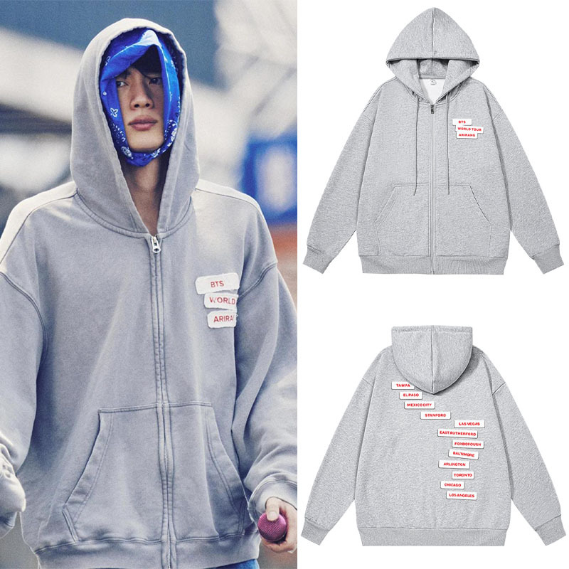 Bts 2026 Concert Arirang Kim Namjoon Seokjin Jung Hyunseok Same Style Printed Hoodie Sweatshirt Jacket Bts 2026 Concert Arirang Kim Namjoon Seokjin Jung Hyunseok Same Style Printed Hoodie Sweatshirt Jacket