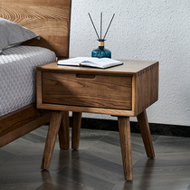 Nordic Wood bedside table bedroom lockers no auxiliary materials no fingers no leather ash wood log bedside table