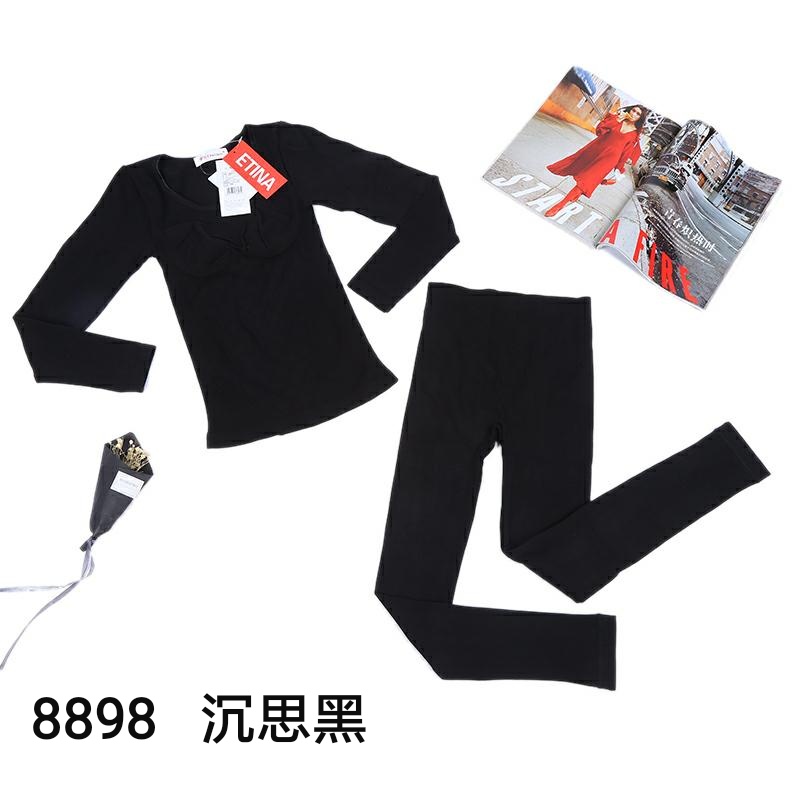 Đồ lót cơ thể Yi Ting Mid-warm Ấm hơn Modal Cotton Vòng cổ Mùa thu / Mùa đông Đặt thời gian giới hạn bộ thu đông nam big size