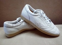 New all-white first layer soft cowhide tai chi shoes beef tendon bottom martial arts shoes Xingwu practice men and women with the same spring and summer