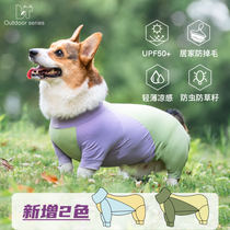 Dog spring and summer four-legged clothing cool sun protection high elasticity clothing outdoor anti-fouling insect-proof anti-hair loss corgi riding in the car