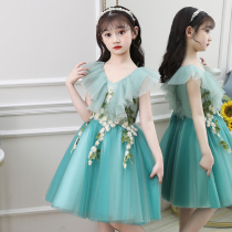 Childrens Gown Princess Dress Fluffy Dress Polo Flowers Child Wedding Little Girl Evening Gown Host Piano Show