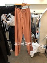 BLAIR Korea Dongdaemun 2024 Spring New Fashion Versatile Simple Solid Color Drawstring Casual Pants