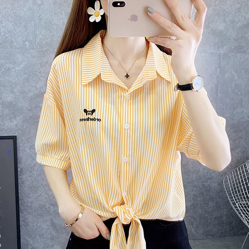 Trendy Striped Sun Protection Shirt 2025 Summer New Mid-Sleeve Thin Shirt Japanese Style Top Women's Air Conditioning Shirt Small Shawl Trendy Striped Sun Protection Shirt 2025 Summer New Mid-Sleeve Thin Shirt Japanese Style Top Women's Air Conditioning Shirt Small Shawl