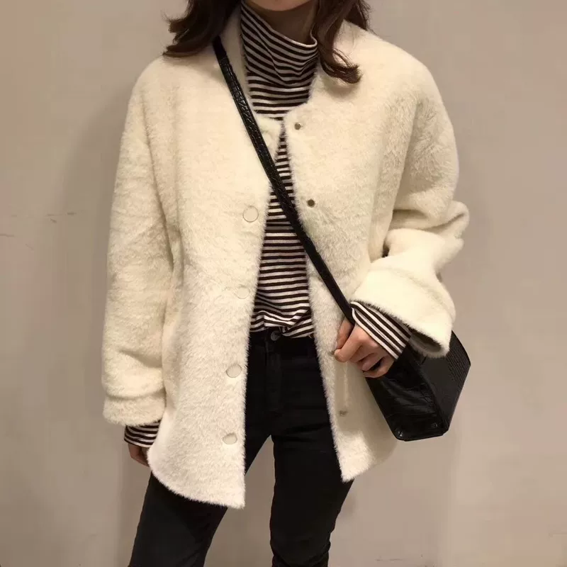 TUBUYU Tubu cá 6565 đích thực 18 mùa thu và mùa đông mới áo len mỏng của phụ nữ lông ngắn 6588 hoang dã