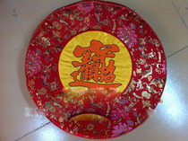 Worship mat futon meditation cushion round red lucky treasure silk worship mat meditation seat Buddhist hall supplies
