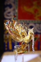 The Gods Boutique Hat Water Drill Handmade Mother Nine Days Old Lady Chen Jingu Wang Feng Head of the Canopy Statue hat