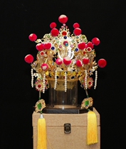 Classic Traditional God Hat Goddess Hat Handmade Pure Copper Custom Garnet Water Drill Dimensioning