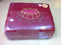 Worship cushion futon meditation cushion lotus leather four-corner solid wood base meditation seat Buddhist hall supplies real shot recommendation