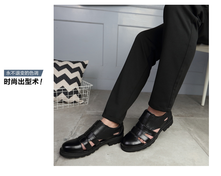 Thương hiệu giày nam 49 thêm cỡ lớn 48 giày nam 45 dép da mùa hè rỗng da 46 giày bố 47 - Sandal dép sandal nam hàng hiệu