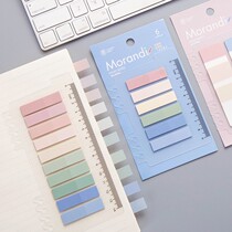 Morandi color Post-It Notes stationery self-adhesive small notes index stickers waterproof two-color classification label stickers
