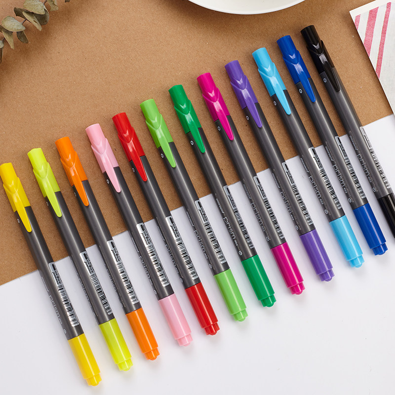 South Korea Muramami Prism Murna Beauty 402 Double Head of the Pen Watercolor Pen red dot Transcript Pen Macpen