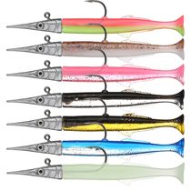 Fish type lead head soft fish set 11 5cm13g Luya bait soft bait lead head hook with T-tail soft fish bionic bait fake bait