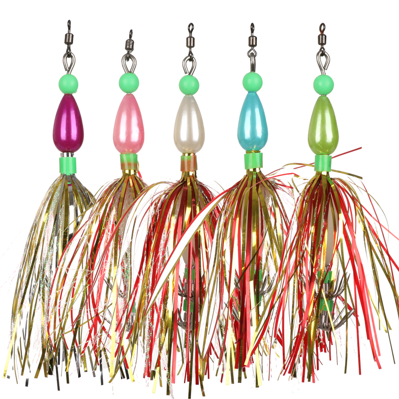 2 only loaded 9g luminous squid hook suit Fluorescent Squid Hook Fishing Squid Octopus Umbrella Hook Lujah Sea Fishing Fake Bait