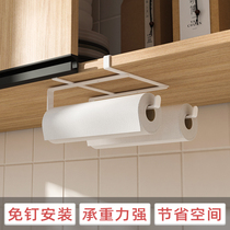 Kitchen tissue holder cling film storage paper towel rack free punching kitchen napkin kitchen roll paper holder