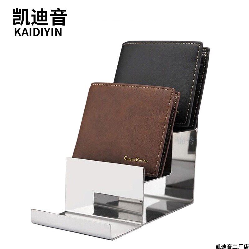 Stainless steel wallet shelf display multi-storey shopping mall handbag floor-to-ceiling shelf display rack brushed simple