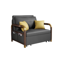 Guiqi solid wood single sofa bed 80 cm 1.2 meters foldable balcony study dual use 2024 new model