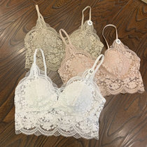 Wrap-chest lingerie Chest Type Anti-Walking Light Beauty Back Thin section Summer Sexy lace one-piece bra No steel ring bra Women