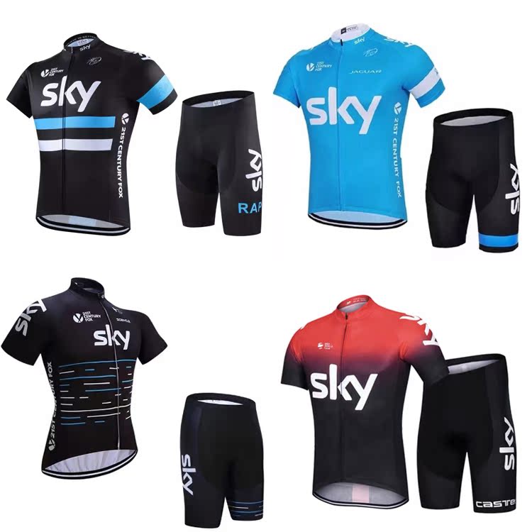 New SKY black summer breathable mountain bike team equipment short-sleeved cycling suit men and women