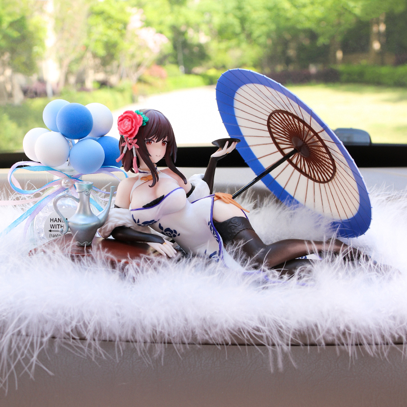 Vehicular secondary meta-motion manga girl model in-car middle control table small fit ornament national wind car pendulum high level sensation