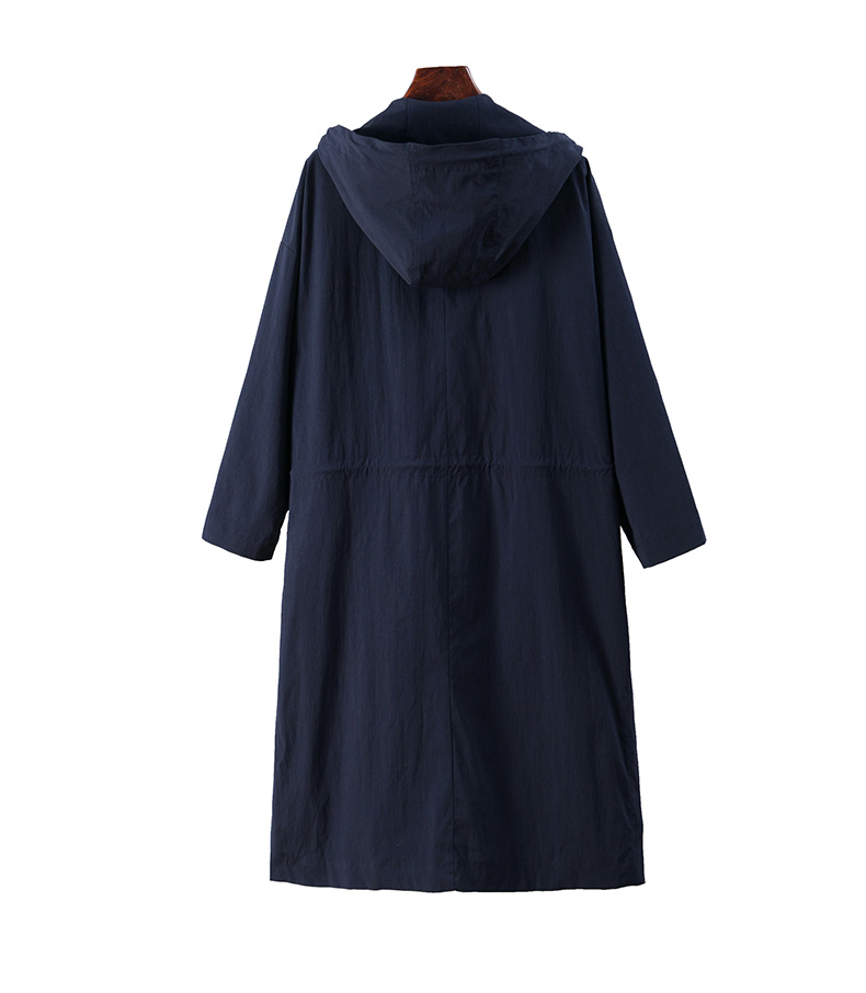 2018 mùa thu mới mã tiêu chuẩn San Dior trùm đầu chín điểm tay áo lỏng áo khoác áo gió dài S18381866 áo khoác dạ nữ ngắn