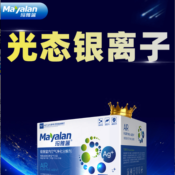 Maya Blue Silver Ion Photocatalyst Formaldehyde Remover New Home Household Powerful Odor Absorbing Purifier