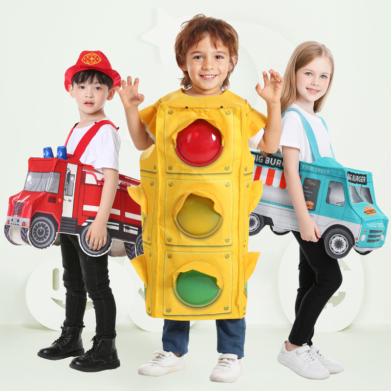 Halloween Children's Stage Costumes Cosplay Creative School Kindergarten Cool Performance Costumes Traffic Light Performance Costumes
