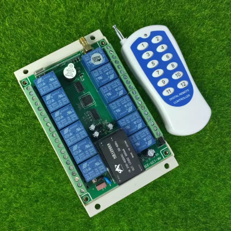 工控12路380V220v48V36V水泵电机开关LED灯具电源箱开关+12键控器