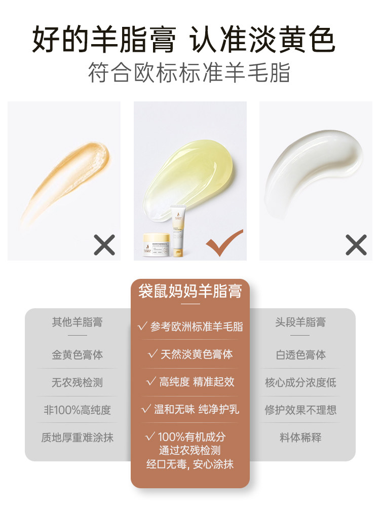 Kangaroo Mom Maternity Lanolin Cream Soothing Anti-Cracking Repairing Lanolin Nipple Cream Nipple Shield Official