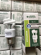 Pindu energy-saving lamp newpeak half spiral 5w9w E27 E27 light 6500K pure tricolour special price  