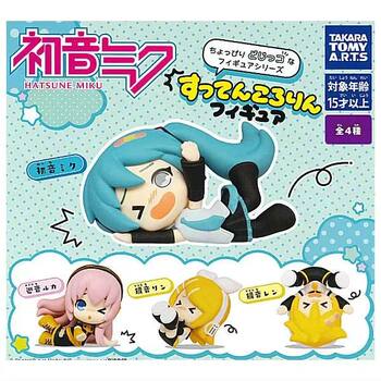 Tomy Hatsune Miku Falling Figure Capsule Toy Rin Miku with Mirror Rin Miku Bell Trendy Toy Figurine