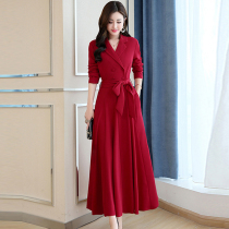 Dress spring dress 2021 long dress women fashionable style celebrity temperament thin cover belly fit hip thigh skirt