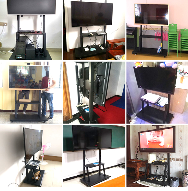 màn hình tivi sony LCD TV di động đứng tầng đứng giỏ hàng loại phổ quát kệ phổ quát một máy giá dọc - TV tivi xiaomi 75 inch