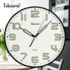 TELESONIC Uranus luminous wall clock Fashion modern round watch living room creative simple quartz clock